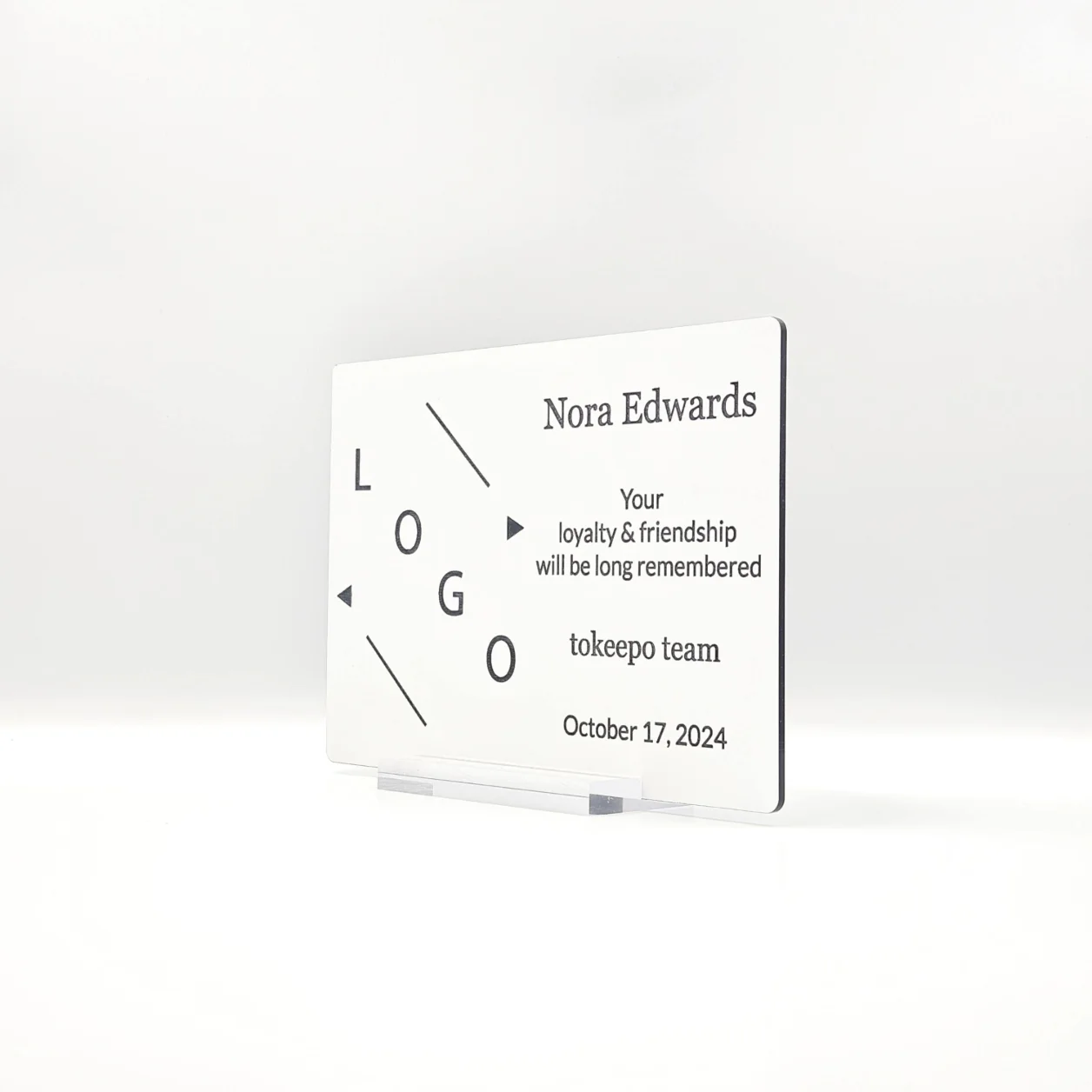 Personalized Retirement Keepsake Plaque with Custom Laser Engraving for Celebrating the End of a Career Milestone
