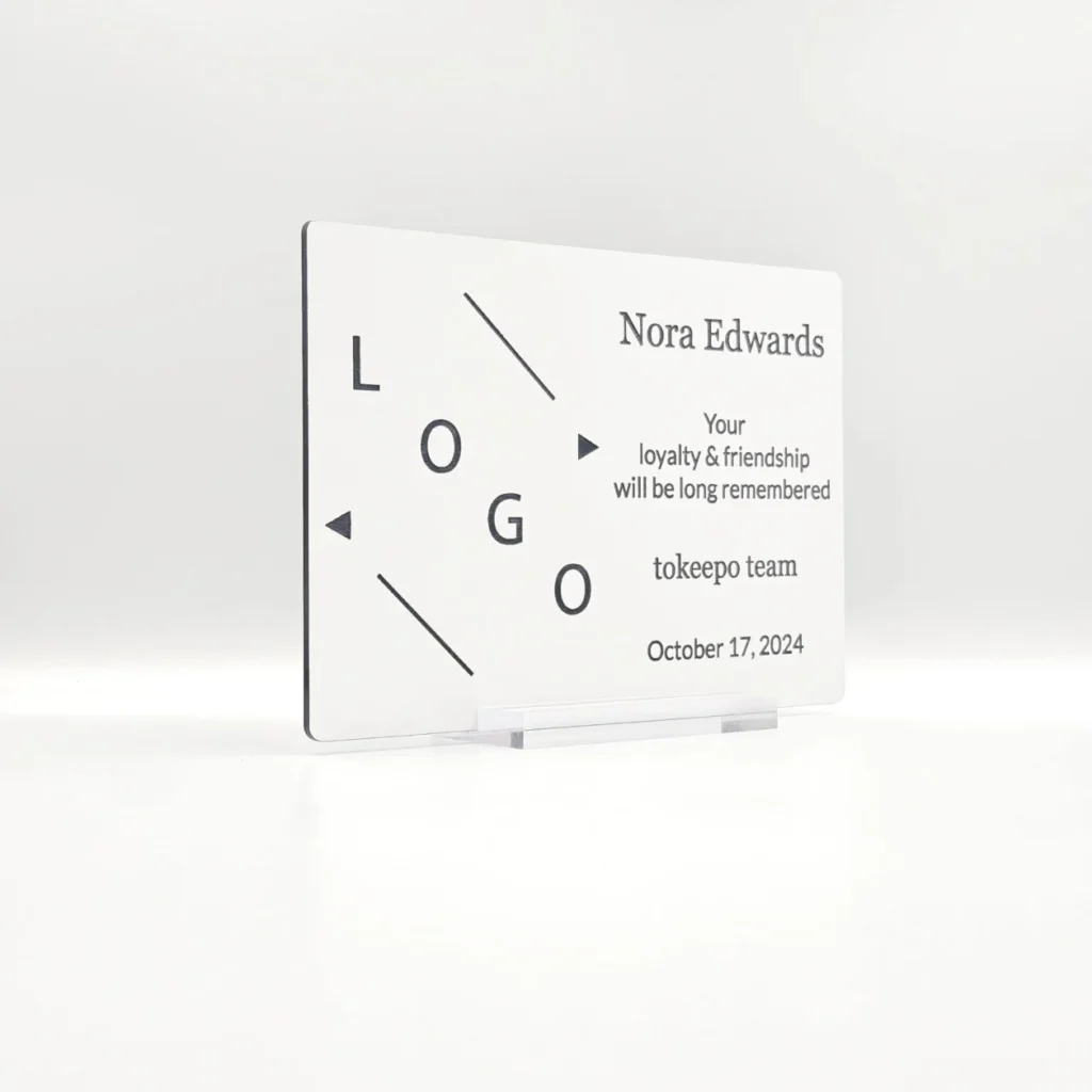 Personalized Retirement Keepsake Plaque with Custom Laser Engraving for Celebrating the End of a Career Milestone
