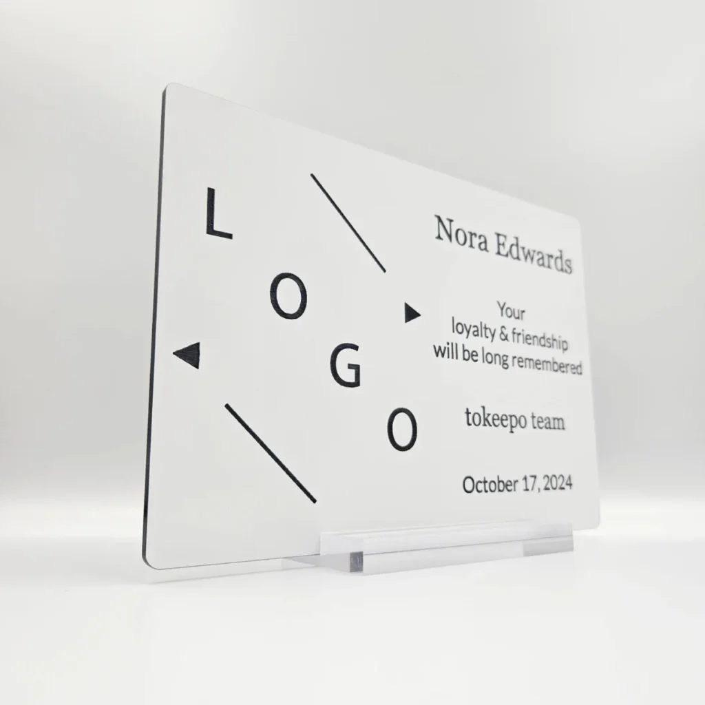 Personalized Retirement Keepsake Plaque with Custom Laser Engraving for Celebrating the End of a Career Milestone