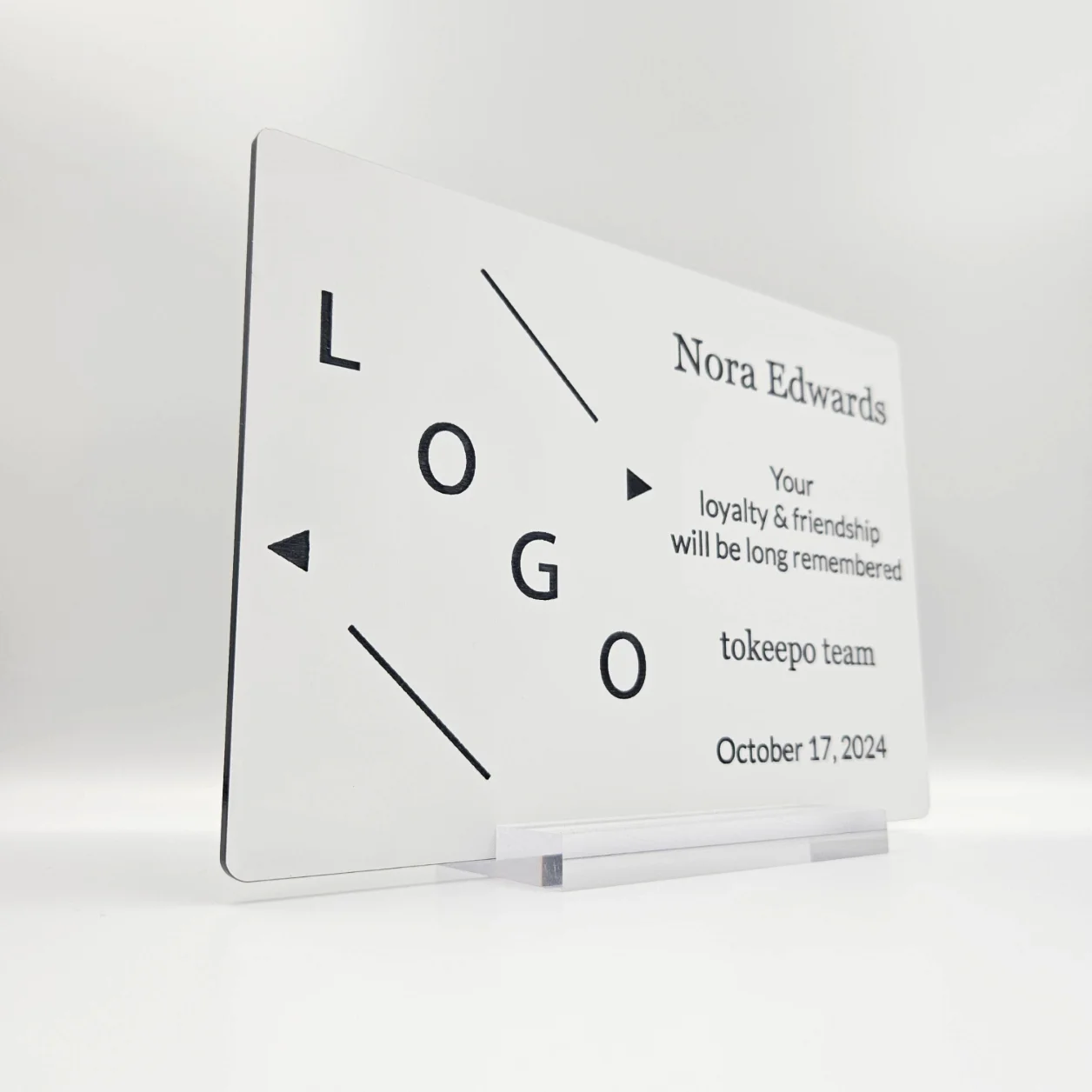 Personalized Retirement Keepsake Plaque with Custom Laser Engraving for Celebrating the End of a Career Milestone