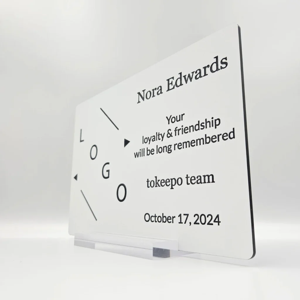 Personalized Retirement Keepsake Plaque with Custom Laser Engraving for Celebrating the End of a Career Mileston