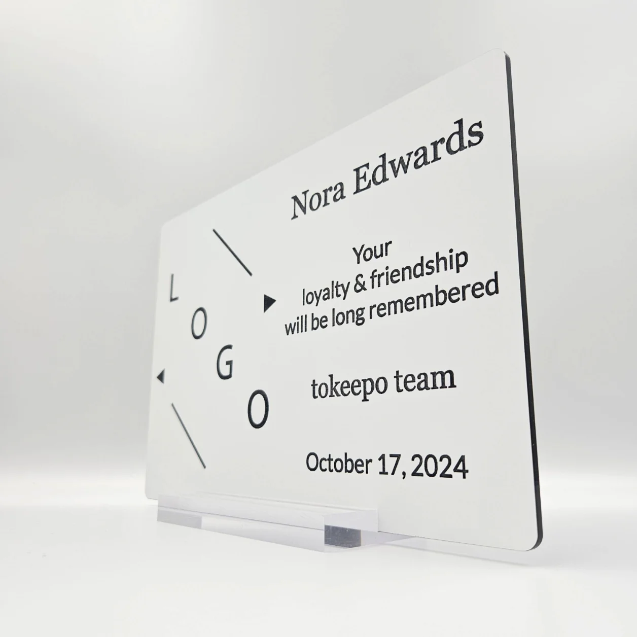 Personalized Retirement Keepsake Plaque with Custom Laser Engraving for Celebrating the End of a Career Mileston