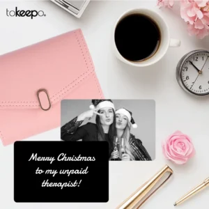 Personalized Black Metal Card with Custom Laser Engraving for Business, ID, or Wallet Insert Keepsake