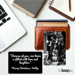 Personalized Black Metal Card with Custom Laser Engraving for Business, ID, or Wallet Insert Keepsake