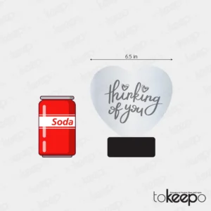 LED Acrylic Desk Lamp by tokeepo with a glowing acrylic plaque featuring engraved design.