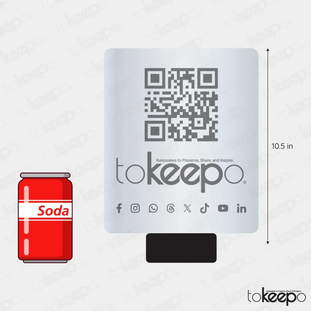 LED Acrylic Desk Lamp by tokeepo with a glowing acrylic plaque featuring engraved design.